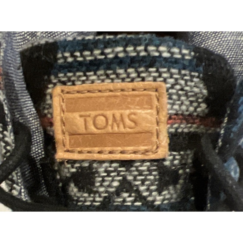 Toms Women's Black Aztec Navajo Wedge Heel Lace Up Ankle Bootie 300813 Size 7 - Picture 4 of 9
